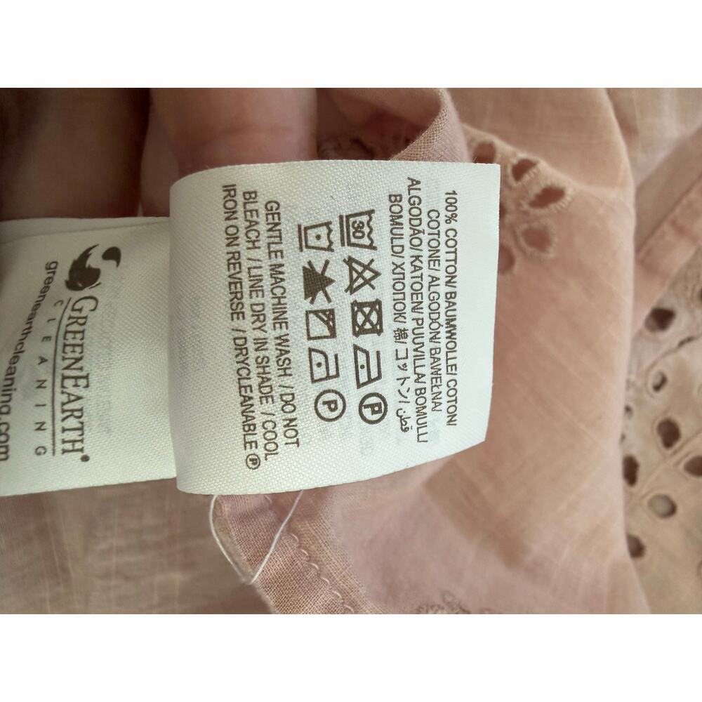 Boden Altheda Borderie Eyelet Boho Pink Top Size 2 - Picture 6 of 6